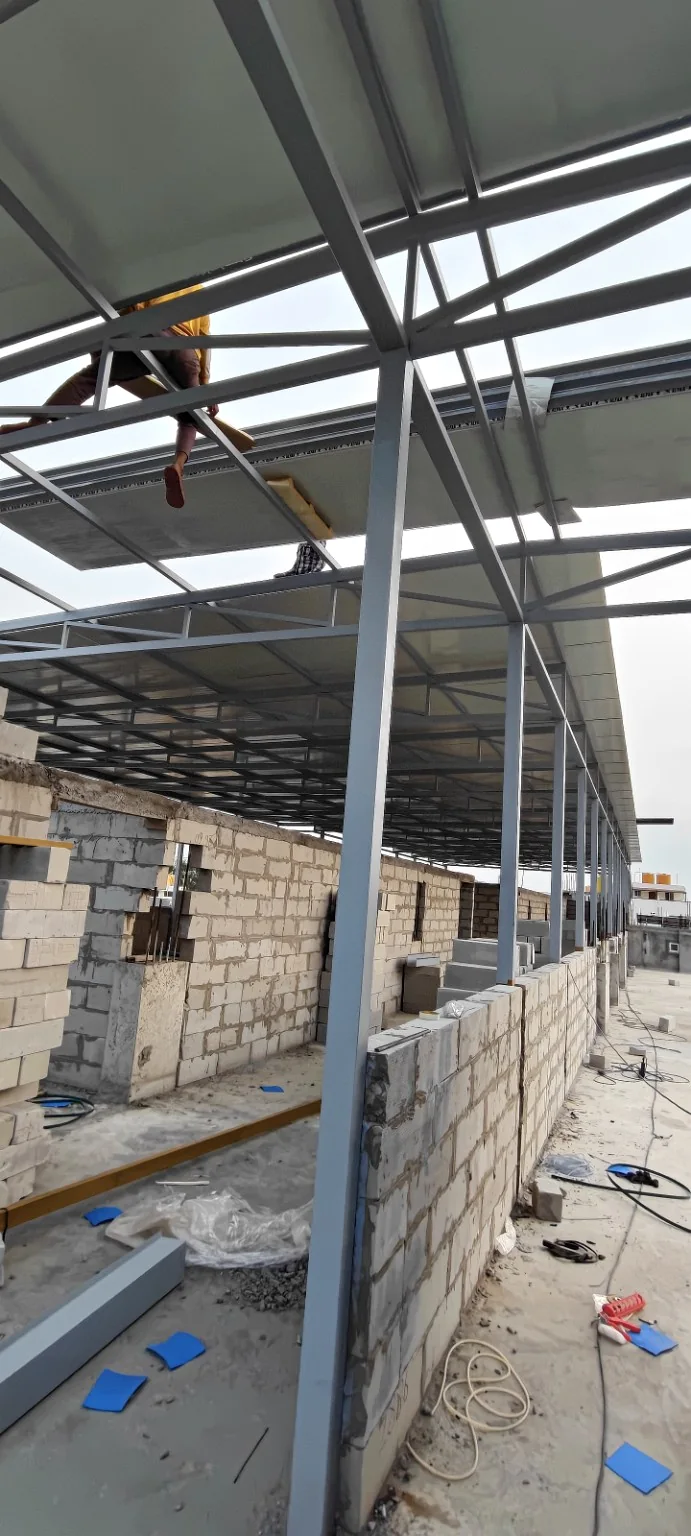 Industrial Roof Panel Installation by MD FABRICATIONS in Bengaluru