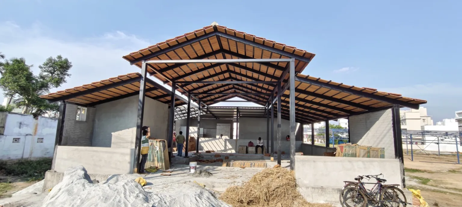 Large commercial roofing structure by MD FABRICATIONS