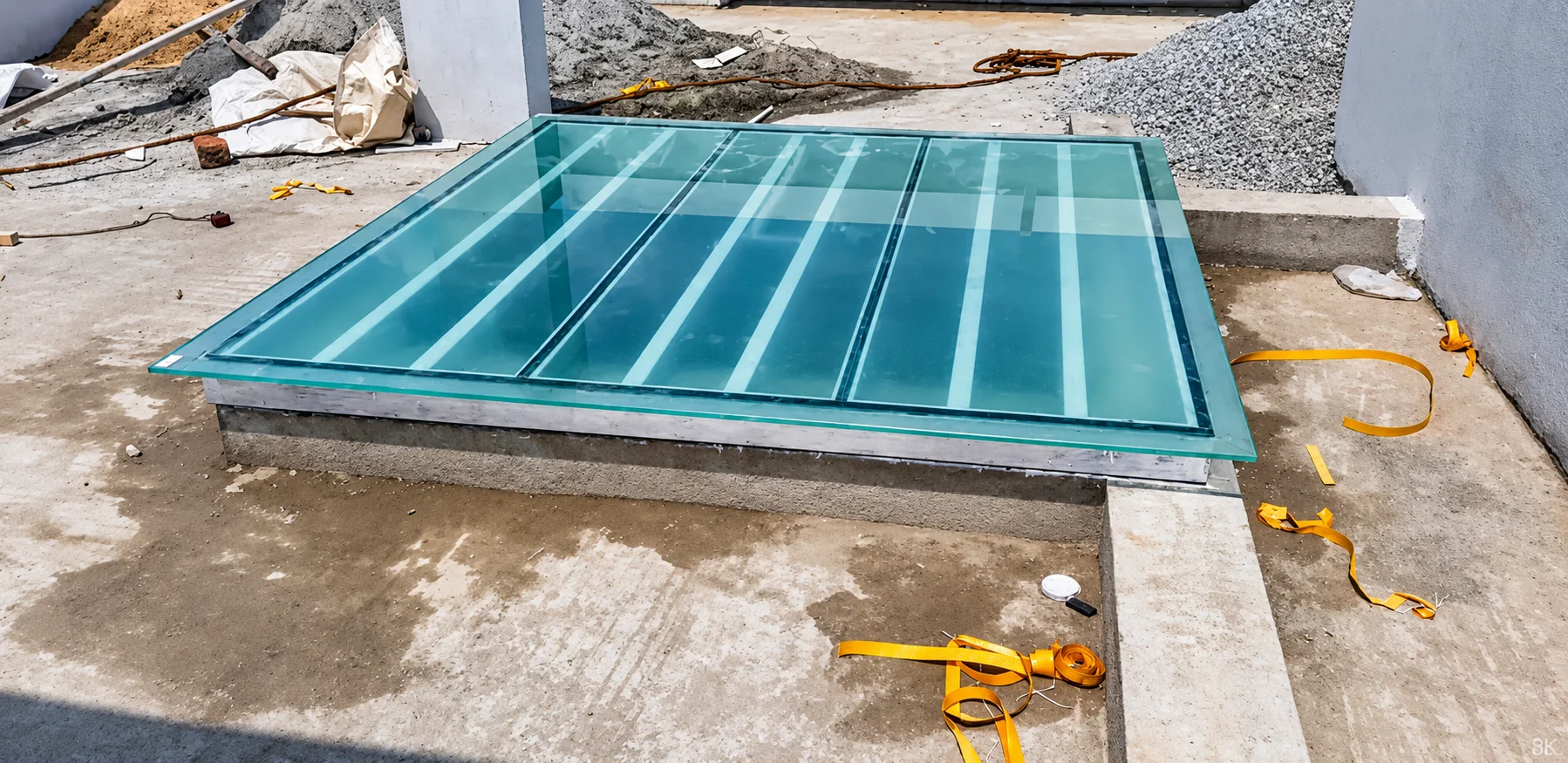 Translucent polycarbonate skylight roofing by MD Fabrication in Bengaluru