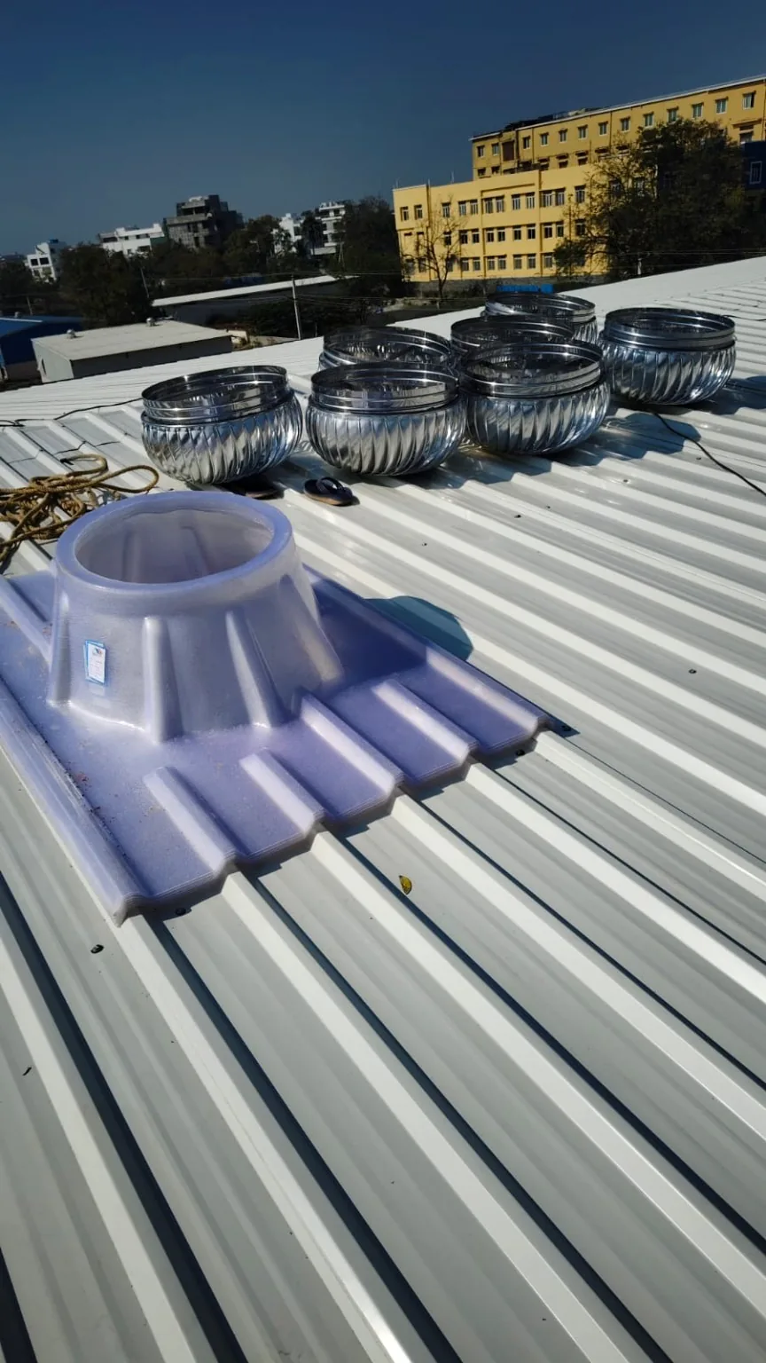 Industrial Roof with Turbo Ventilators by MD FABRICATION in Bengaluru