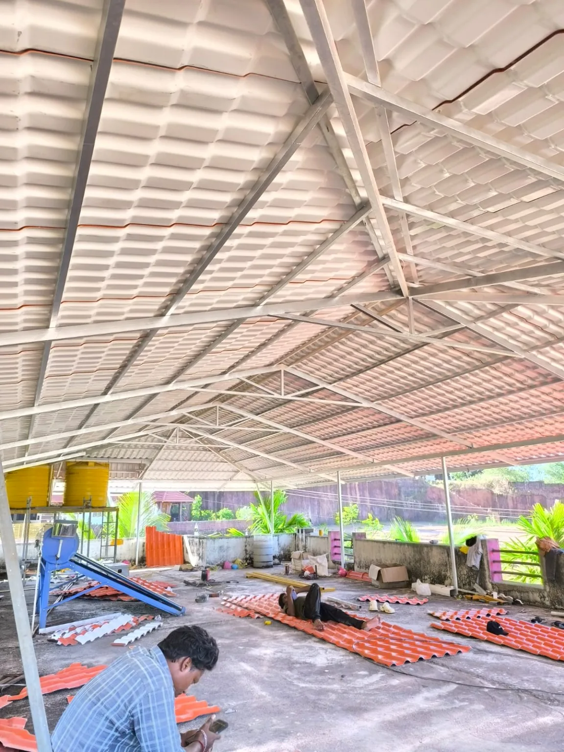 Completed Mangalore Tile Roof Structure by MD FABRICATION in Karnataka
